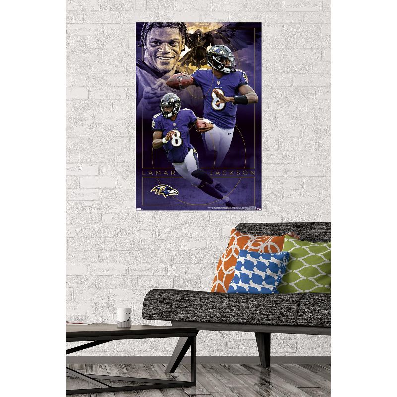 Trends International NFL Baltimore Ravens - Lamar Jackson 20 Unframed Wall Poster Prints, 2 of 7