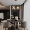 LNC Combrocollia 1-Lights 23.6" Mid-Century Modern Luxury Integrated LED Drum Crystal Chandelier, Polished Gold - 4 of 4