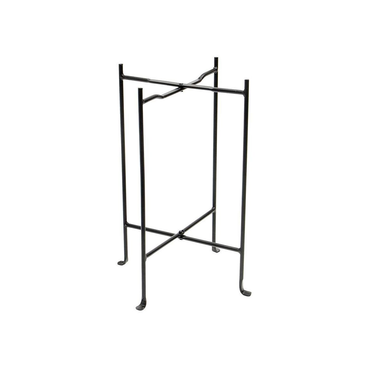 23"Square Wrought Iron Folding Multi Purpose Floor Stand - Achla Designs: No Assembly, 1 Year Warranty