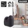WAGNER – design yourself Wall Hook Set, Black Rubber & Steel, 4pc — Supports up to 35 lbs - 3 of 4