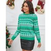Women's Christmas Sweater Pullover Ugly Christmas Sweaters Crewneck Long Sleeve Snowflake Snowman Patterns Knitted Sweaters - 3 of 4