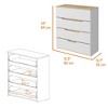 NicBex 4 Drawers Dresser for Bedroom,Dressers with Light Oak Wooden Top,Modern Freestanding Dresser,Storage Dresser for Bedroom - 3 of 4