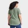 Women's Short Sleeve Scoop Neck Drapey T-Shirt - Ava & Viv™ - 2 of 3