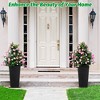 Tall Wicker Planter with Insert Set of 2-Self Watering Large Tall Rattan Planter Pots for Indoor and Outdoor 30Inch,Wicker Flower Pots for Front Door - 3 of 4
