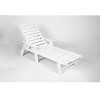 Outdoor Furniture Set,2 Outdoor Chaise Lounge With 1 Side Table,Patio Recliner With Wheels And Cup Holder,Patio Recliner For Poolside-Cuddlewood - 2 of 4
