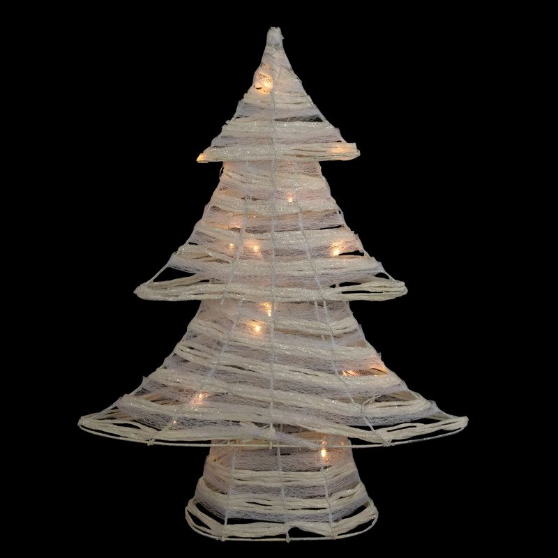 Northlight 18.5" Cream Battery Operated LED Lighted Christmas Tabletop Tree, 2 of 7