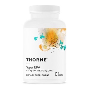 THORNE - Super EPA - Omega-3 Fatty Acids EPA 425mg and DHA 270mg Supplement - Gluten-Free, Dairy-Free, Soy-Free - 90 Gelcaps - 1 of 4
