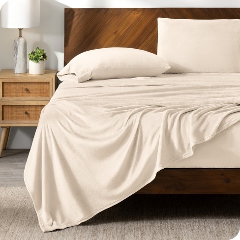 Velvety Soft Microplush Fleece Sand King Sheet Set By Bare Home : Target