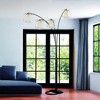 VYNXARIA 84"Elegant Black 4-Head Crystal-Inspired Arch Floor Lamp for Stylish Ambient Lighting in Modern Living Spaces - 2 of 4