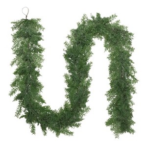 Puleo 9'x10" Artificial Christmas Garland with Soft PE Branch Tips - 1 of 4