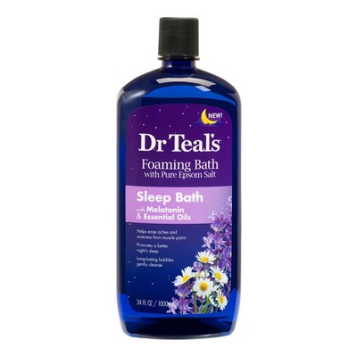 Dr Teal's Melatonin & Essential Oils Sleep Foaming Bath Soaks - 34 fl oz