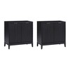 Nathan James Set of 2 Jasper Wood Fluted Console Table with Doors - image 3 of 4