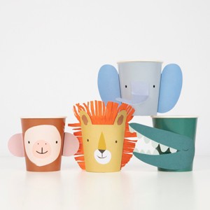 Meri Meri Animal Parade Character Cups (Pack of 8) - 1 of 4