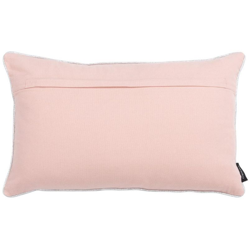 Joy Holiday Tree Pillow - Blush Pink - 12"X20" - Safavieh., 4 of 5