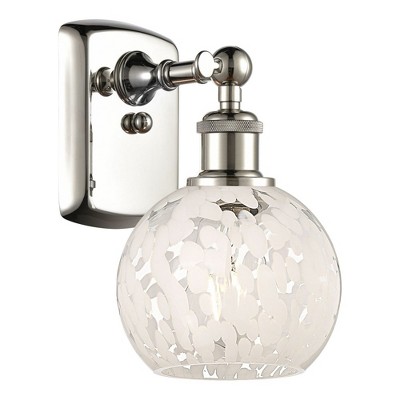 White Mouchette - 1 Light Wall Sconce In Modern Style-9 Inches Tall and 6 Inches Wide