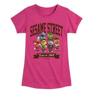 Girls' - Sesame Street - Class Of 1969 Fitted Short Sleeve Graphic T-Shirt - 1 of 4