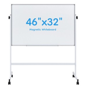 INFURNIC Whiteboard Easel Magnetic White Board Dry Erase Porbable Boards Height Adjustable with Stand for School Office Home, White, 49.6"*51"*20.7" - 1 of 4