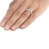 Pompeii3 1/2ct 5-Stone Diamond Bar Set Wedding 14k White Gold Bridal Ring - 4 of 4