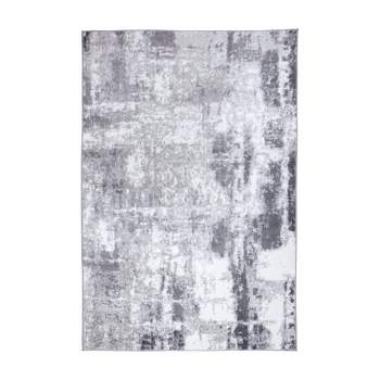 World Rug Gallery Contemporary Abstract Distressed Area Rug