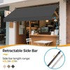 10x4FT Retractable Awning, Iron Stand Tool-Free Installation, Sun Shade for Window, Balcony, Patio - 2 of 4