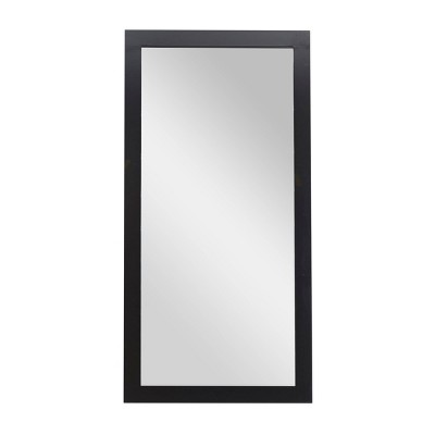 Contemporary Wood Decorative Wall Mirror Black - Olivia & May