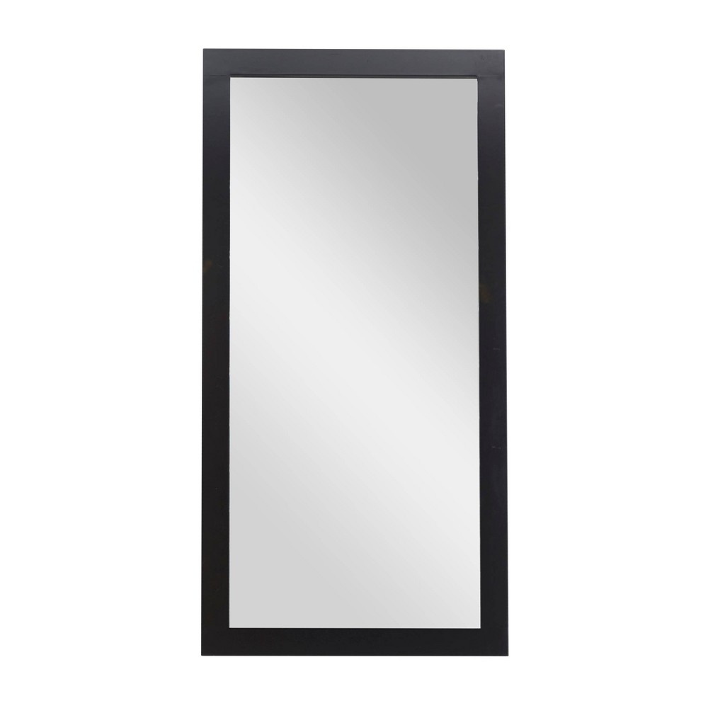 Photos - Wall Mirror 65" x 32" Contemporary Wood  Black - Olivia & May