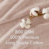 100% Cotton Solid Color Heavyweight Bath Towel Set, Anti-Microbial Certified Highly Absorbent Plushy Bath Towel - 4 of 4