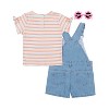 Little Lass Girl's 2-Piece Shorts Overall Set - 2 of 4