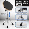 Pyle Silent Drum Practice Pad - 12-Inch Double-Sided Drum Pad with Adjustable Snare Drum Stand, Drum Sticks, and Travel Bag - 4 of 4
