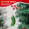Joyfy Christmas Tree Decorations, Pickle Glass Blown Food Christmas Tree Hanging Ornaments, Cucumber Christmas Decorations Indoor Outdoor - 4 of 4