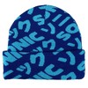 Sonic Flat Embroidery Blue AOP Jacquard Acrylic Knit Beanie - 2 of 2