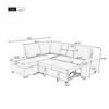 NicBex Modern Pull Out Sofa Bed Convertible Sleeper Sofa with Storage Ottoman and USB Port for Living Room - 2 of 4