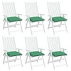 vidaXL Chair Cushion Non Slip Outdoor Patio Seat Cushion Pad Oxford Fabric - Green 19.7" x 19.7" x 2.8" 6-Pack - 4 of 4