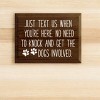 Slickblue Rustic Dog Warning Sign, Solid Knotty Pine Wood, 9x12 Wall Art, Entryway Humor Style - 3 of 3