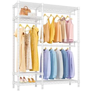  VIPEK L9 Heavy Duty Clothing Rack L Shape Garment Rack Standing  Closet Rack for Hanging Clothes, Corner Clothes Rack with Adjustable Shelves  Metal Wardrobe with Slide Baskets, Max Load 700LBS, Black 