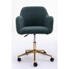 PAGED Adjustable Height Office Chair, Modern Teddy Fabric Vanity Chair with Casters and Metal Leg, Desk Chair for Office - 3 of 4
