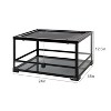 REPTI ZOO Reptile Glass Terrarium, 24" x 18" x 12.6" Front Opening Terrarium with Double Hinge Door - 3 of 4