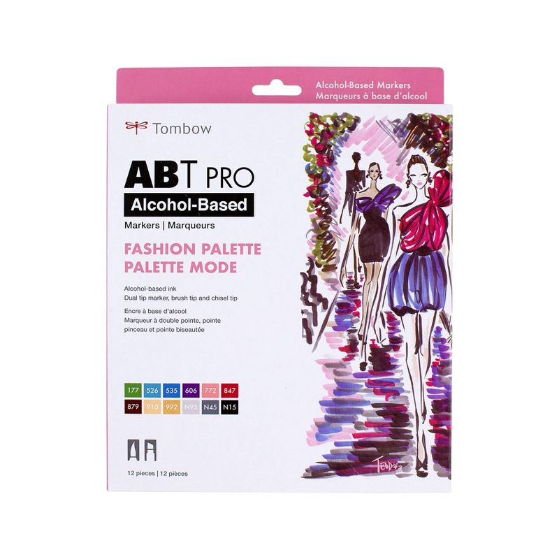 12ct ABT PRO Dual-Tip Alcohol Based Art Markers Fashion Palette - Tombow, 1 of 7