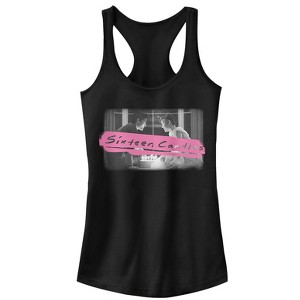 Juniors Womens Sixteen Candles Make a Wish Racerback Tank Top - 1 of 4