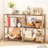 46.5" Console Table with 3 Open Shelves, Multipurpose Sofa and Entryway Table, Compact Storage and Display Rack, Double-Sized Organizer - 2 of 4