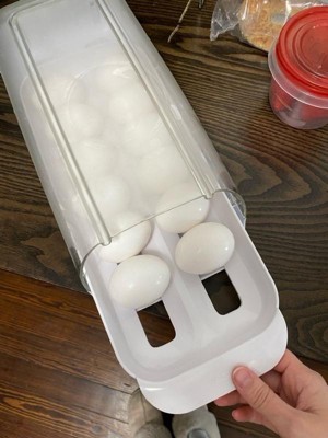 thumbnail image 2 of Rolling Egg Storage YouCopia RollDown Egg Dispenser - Double Track Refrigerator Egg Organizer For 24+ Eggs Egg Holder 2 of 14