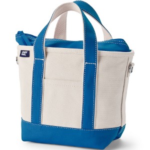 Lands' End Zip Top Canvas Tote Bag - 1 of 4