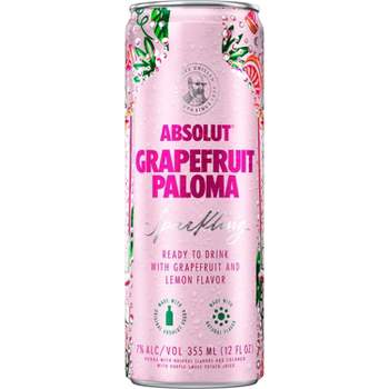Absolut Grapefruit Paloma Sparkling Vodka Cocktail - 4pk/355ml Cans