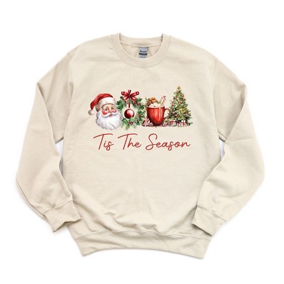 Simply Sage Market Women's Graphic Sweatshirt Small Tis The Season Christmas Collage