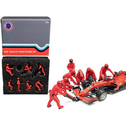 Abundance Bounty conspiracy Formula One F1 Pit Crew 7 Figurine Set Team Red For 1/43 Scale Models By  American Diorama : Target