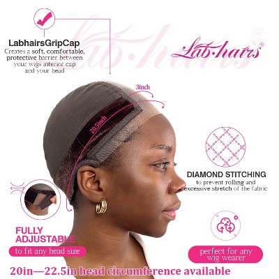 Labhairs Wig Grip Cap - Transparent, No Glue, Reusable & Breathable for Secure Fit