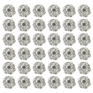 Unique Bargains Round Ball DIY Rhinestone Clay Beads for Jewelry Making 50 Pcs - 1 of 4