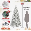 COWLOWN Flocked Christmas Tree with 752 Snow-Covered PVC Tips, Hinged Design & Metal Stand for Easy Setup - 4 of 4
