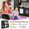Costway Kid's Pretend Play Kitchen Toddler Kitchen Playset with Blackboard Pink/White/Light Pink/Beige - 4 of 4
