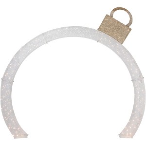 Northlight LED Twinkling Ornament Arch Commercial Outdoor Christmas Display - 10' - White - 1 of 4